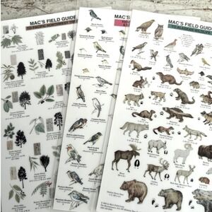 Macs Field Guide Set, Pacific Northwest Trees Birds Alaskan Wildlife Laminated